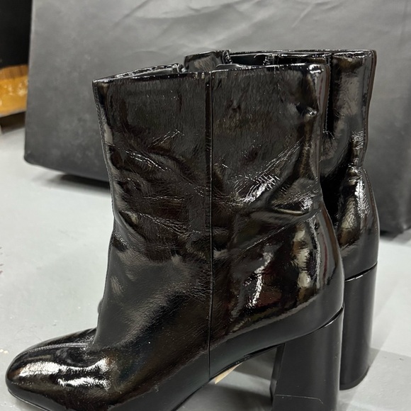Sam Edelman Glossy Black Heeled Boots - Picture 1 of 5